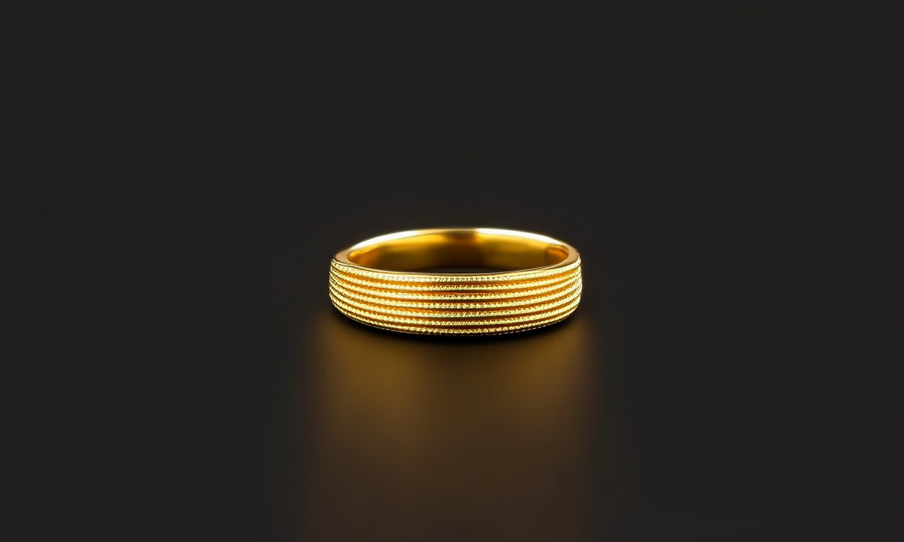 黄金镶嵌戒指图片