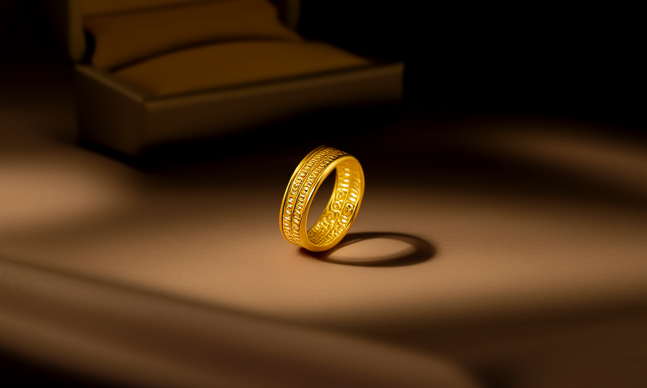 黄金戒指饰品图片