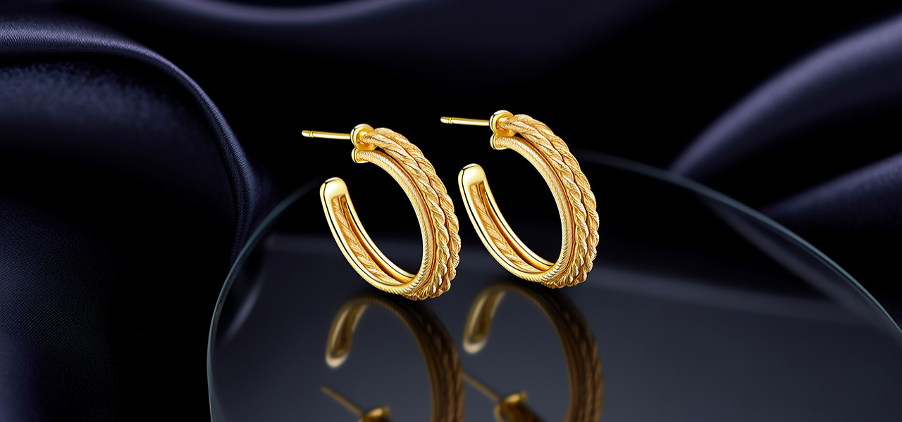 耳环图片女新款黄金